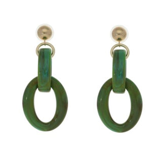 Kopen groen Camps & Camps Oorhangers Bold Round Chunky Chain