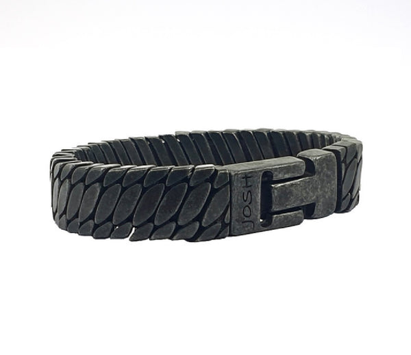JOSH Men's Bracelet - 3494-BRA-S/BLACK (LENGTH: 20.50-22.50 CM)