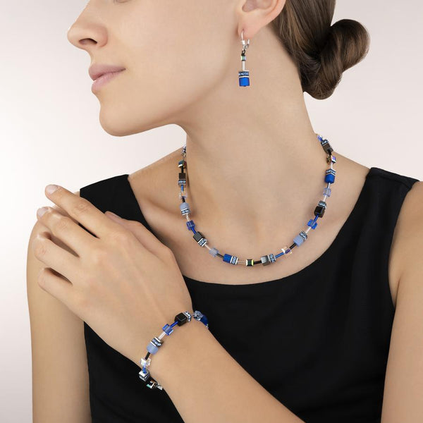 Coeur de Lion Geocube Necklace cobalt blue
