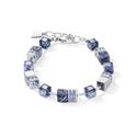 Coeur de Lion sieraad Geocube Armband sodalite & haematite blue