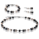 Coeur de Lion Geocube Halskette Onyx schwarz Rose