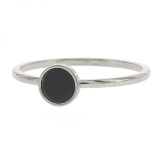 Kopen zilver Kalli ring Black Dot (16-19MM)