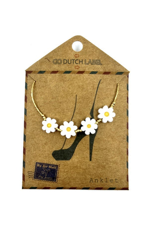 Koop gold Go Dutch Label Ankle jewelry flowers
