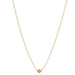 Koop gold Go Dutch Label necklace lucky clover