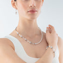 Coeur de Lion Geocube Necklace Precious Fusion Pearls necklace white
