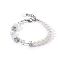 Coeur de Lion Geocube armband Precious Fusion Pearls wit