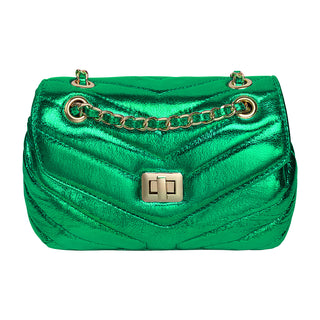 Koop green Bijoutheek bag Metallic stitched