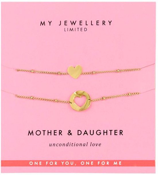 My Jewellery Mother & Daughter armband Heart goud of zilver