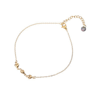 Koop gold Go Dutch Label Ankle jewelry link 3 hearts