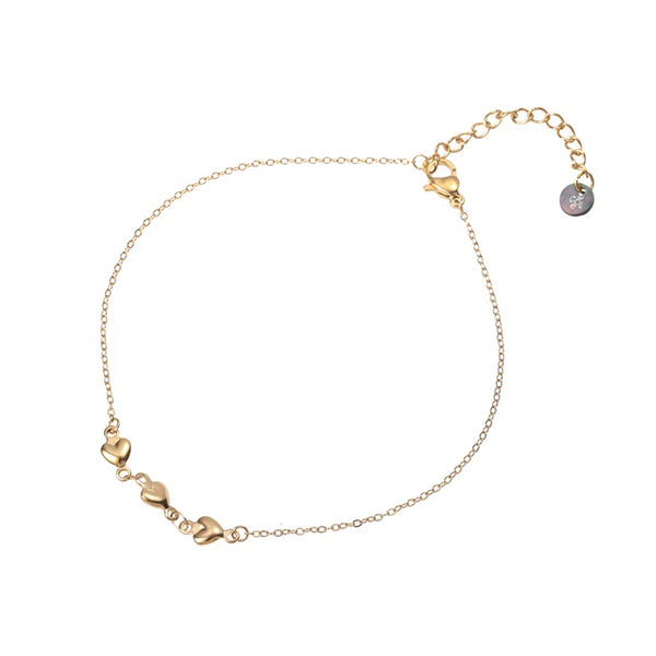 Go Dutch Label Ankle jewelry link 3 hearts