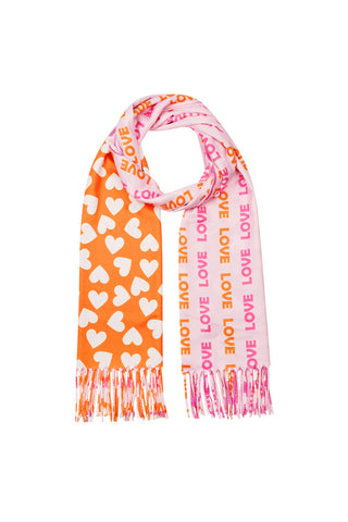 Kopen oranje Bijoutheek Sjaal (Fashion) Lots Of Love (68 x 190cm)