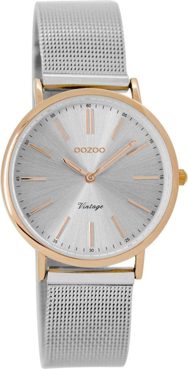 Oozoo vintage horloge C8827 zilver (32mm)