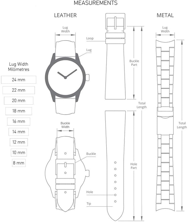 Morelatto Uhrenarmband Micra-Evoque Smooth ca. Lbl EC (Befestigungsgröße 12–20 mm)