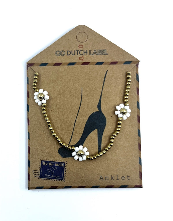 Go Dutch Label Ankle jewelry beads daisies
