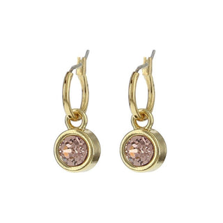 Kopen vintage-roze BIBA Oorhangers goud (80313)