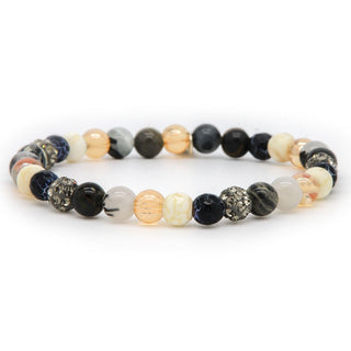 Karma Bracelet (Jewelry) Spiral Moonlight Delight XS elastic (grey crystal)