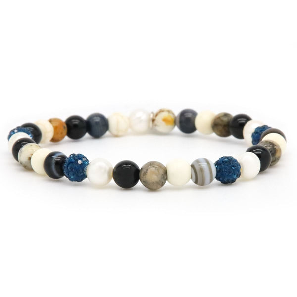 Karma Bracelet (Jewelry) Spiral Lily XS elastic (blue crystal)