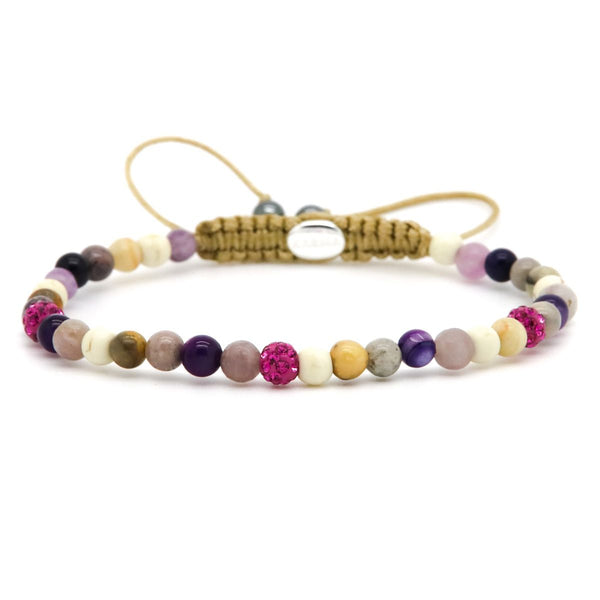Karma Bracelet (Jewelry) Spiral Gwen XXS Fuchsia Crystal