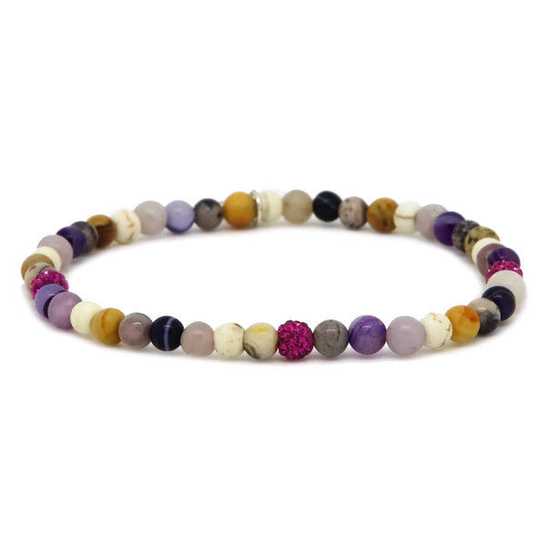 Karma Bracelet (Jewelry) Spiral Gwen XXS Fuchsia Crystal