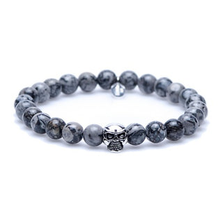 Karma men's bracelet Crazy Silver Skull 86278 (LENGTH 18-20CM)