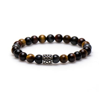Karma men's bracelet 86561 Tiger in the Eye Silver Bead (LENGTH 18-20CM)