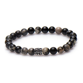Karma men's bracelet 87104 Silver Logo Bead Black Horse XS (LENGTH 18-20CM)
