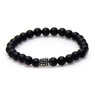 Karma men's bracelet 87126 Black to Black Silver Bead (LENGTH 18-20CM)