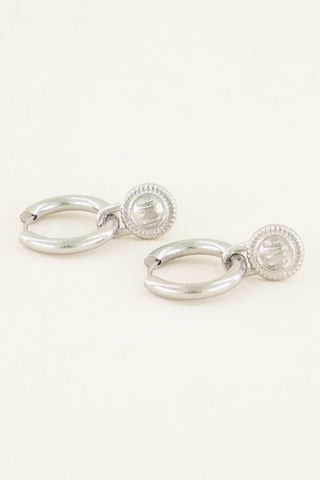 Koop silver My Jewelery coin earrings