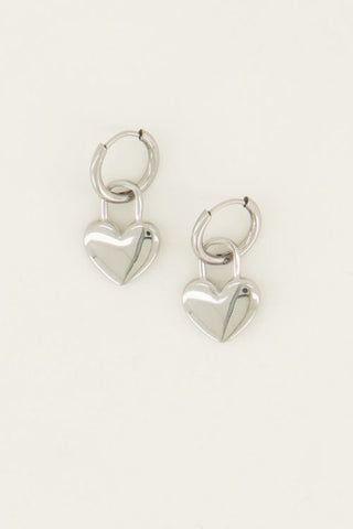 Koop silver My Jewelery Earrings heart lock 