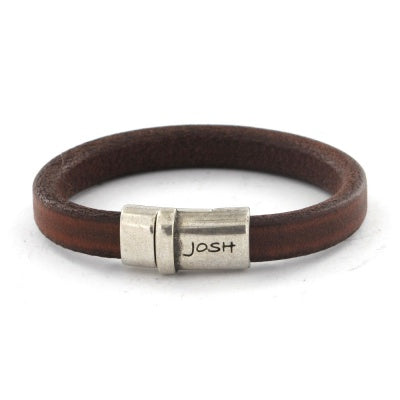 Josh Heren Armband - 9074 Bruin (LENGTE 20.5-22.5CM)