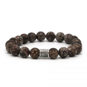Karma men's bracelet 9046 Stone Age Silver Round Logo Tube (LENGTH 18-20CM