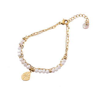 Koop white Go Dutch Label Bracelet (Jewelry) double beads with charm