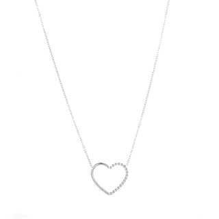 Koop silver Go Dutch Label Necklace large open heart