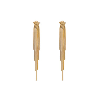 Go Dutch Label Stud Earrings with overlapping strings