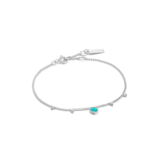 Ania Haie Turquoise Drop Disc Bracelet (Length: 16.5CM)