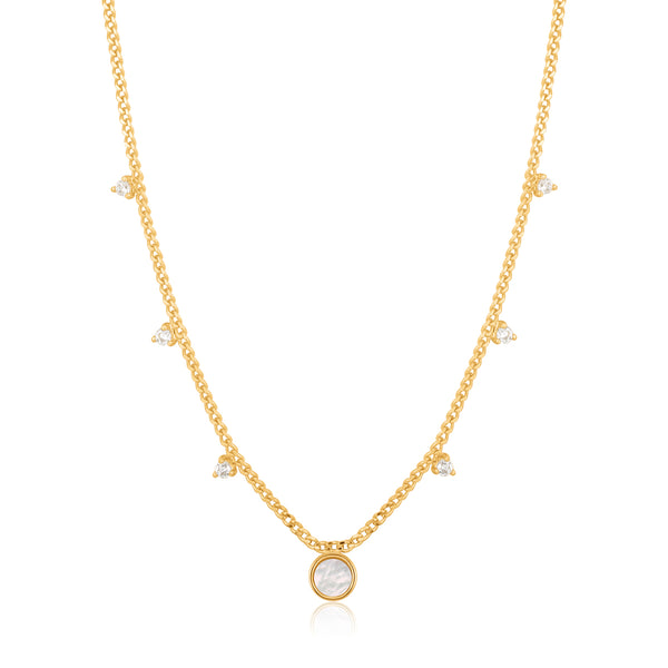 Ania Haie Mother of Pearl Drop Disc Necklace