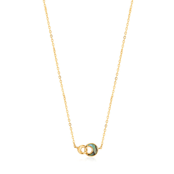Ania Haie AH N027-03G Tidal Abalone Crescent Link Necklace (38-43CM)
