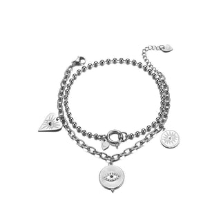 Koop silver Bijoutheek Bracelet (jewelry) Double protective eye