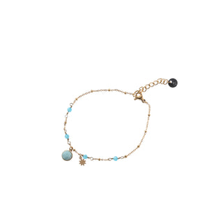 Koop blue Go Dutch Label Bracelet Beads Stone Gold