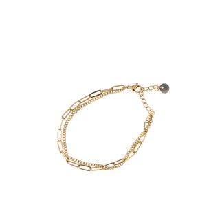 Kaufen gold Go Dutch Label-Armband, doppelte Halskette