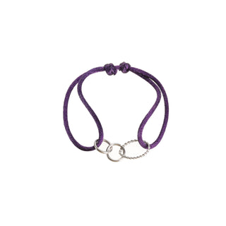 Go Dutch Label Bracelet 3 hoops Silver Purple B1413-08