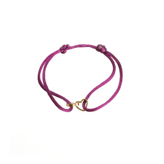 Go Dutch Label Bracelet 2 hearts gold Purple