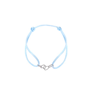 Koop blue Go Dutch Label Bracelet rope 4 heart open Silver