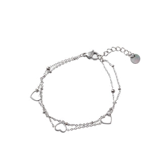 Koop silver Go Dutch Label Bracelet (Jewelry) 3 hearts