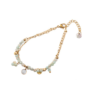Koop green Go Dutch Label Bracelet (Jewelry) double beads with charm
