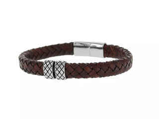 BARONG BARONG BB0060 Woven Leather elements bracelet (21cm)