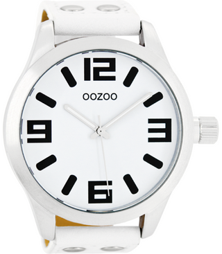 Oozoo Heren/dames Horloge-C1000 wit (51mm)