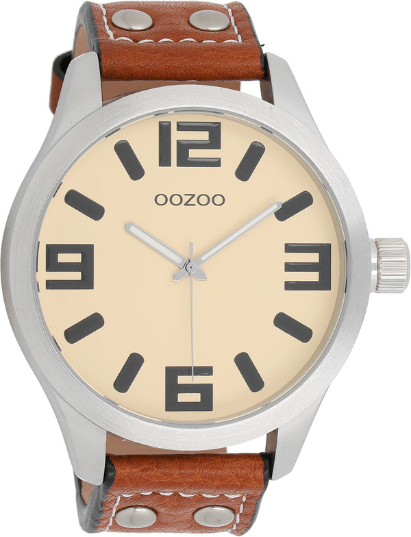 Oozoo Heren Horloge-C1002 cognac (51mm)