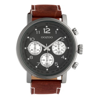 Oozoo Heren Horloge-C10061 bruin (48mm)