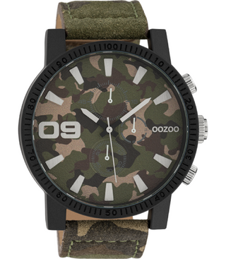 Oozoo heren horloge-C10066 groen (50mm)